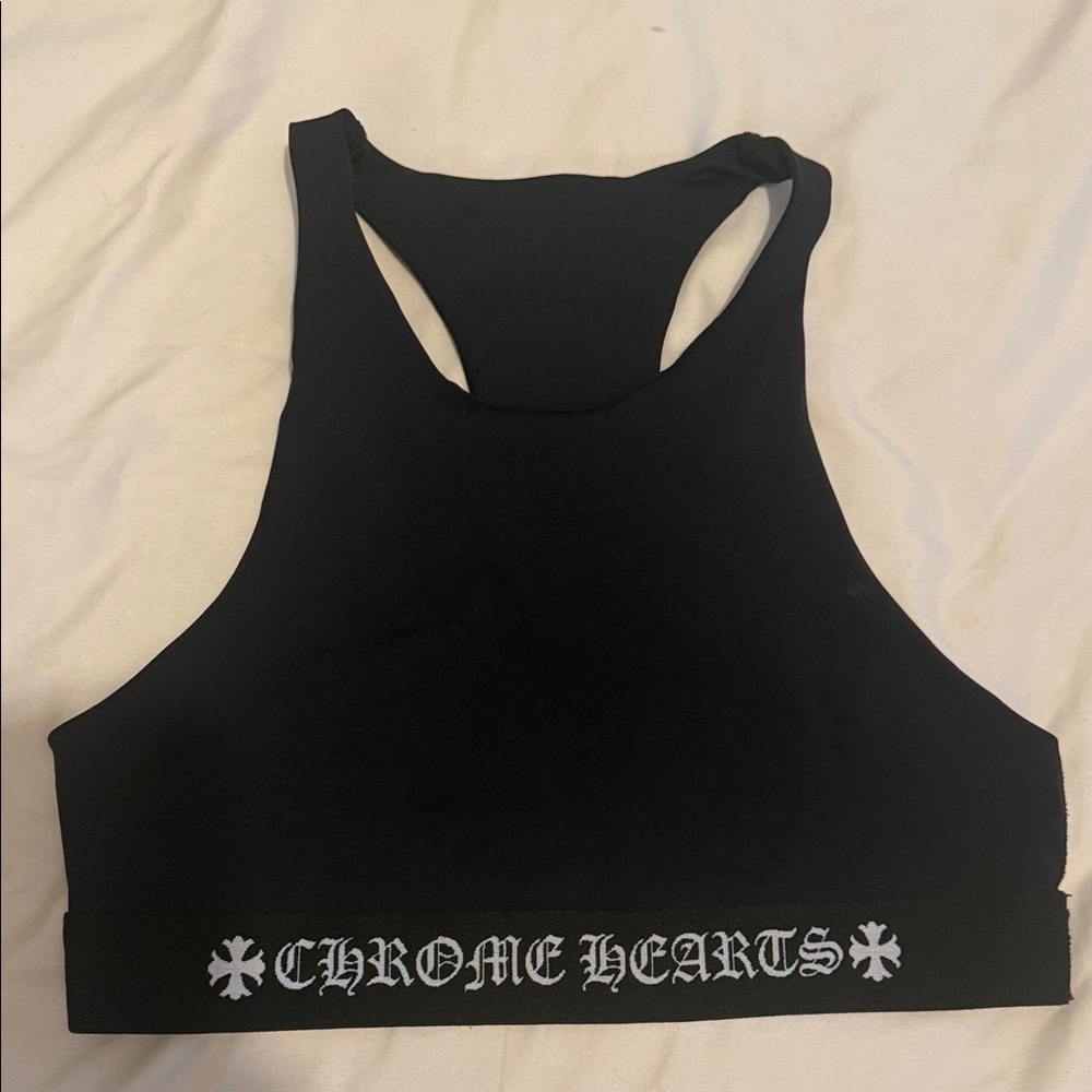 Chrome Hearts Black Racerback Top